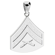 Sterling Silver Corporal United States Marine Corps Pendant