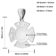 Firefighter Necklace - Silver Pendant