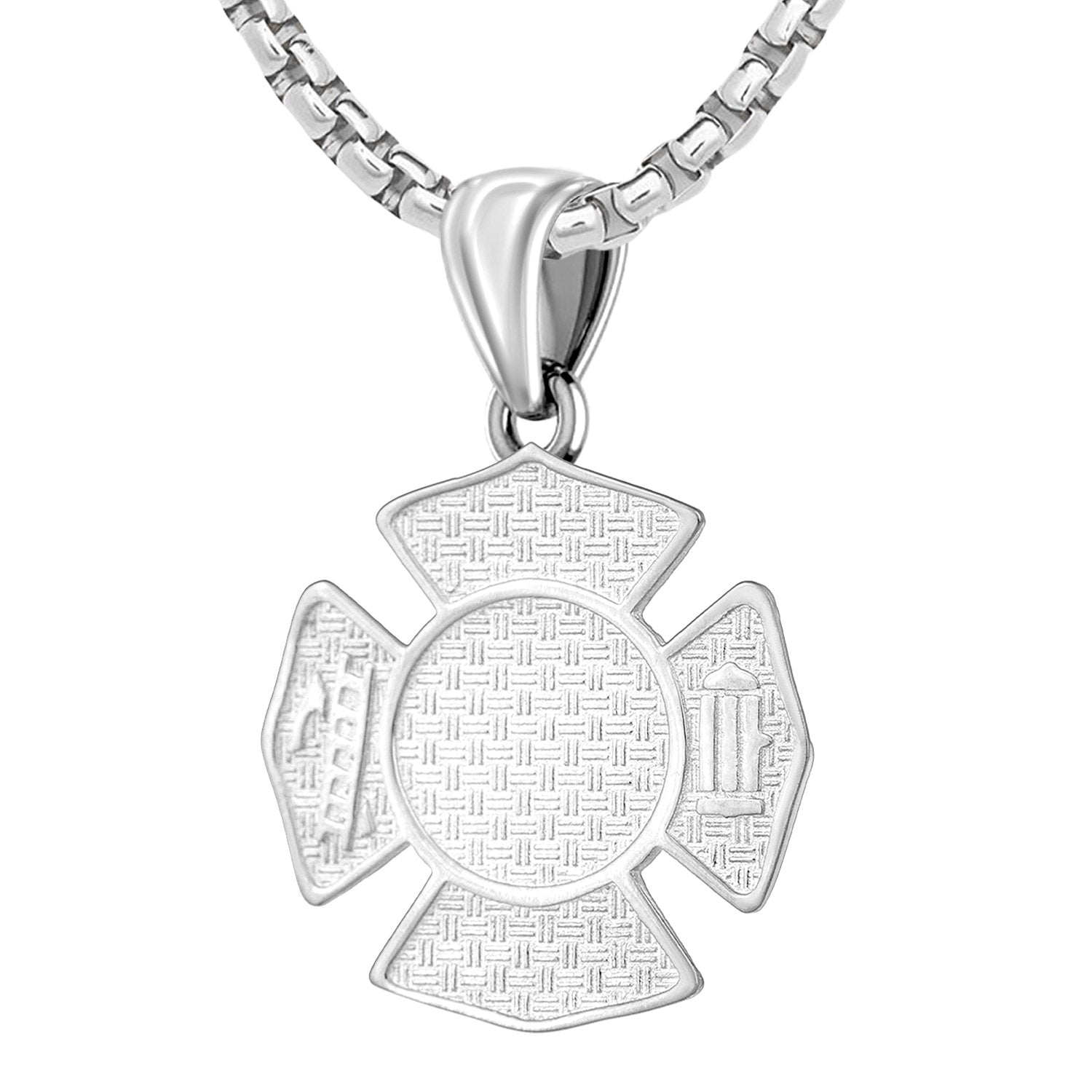 Firefighter Pendant of 26mm Length - 1.9mm Box Chain