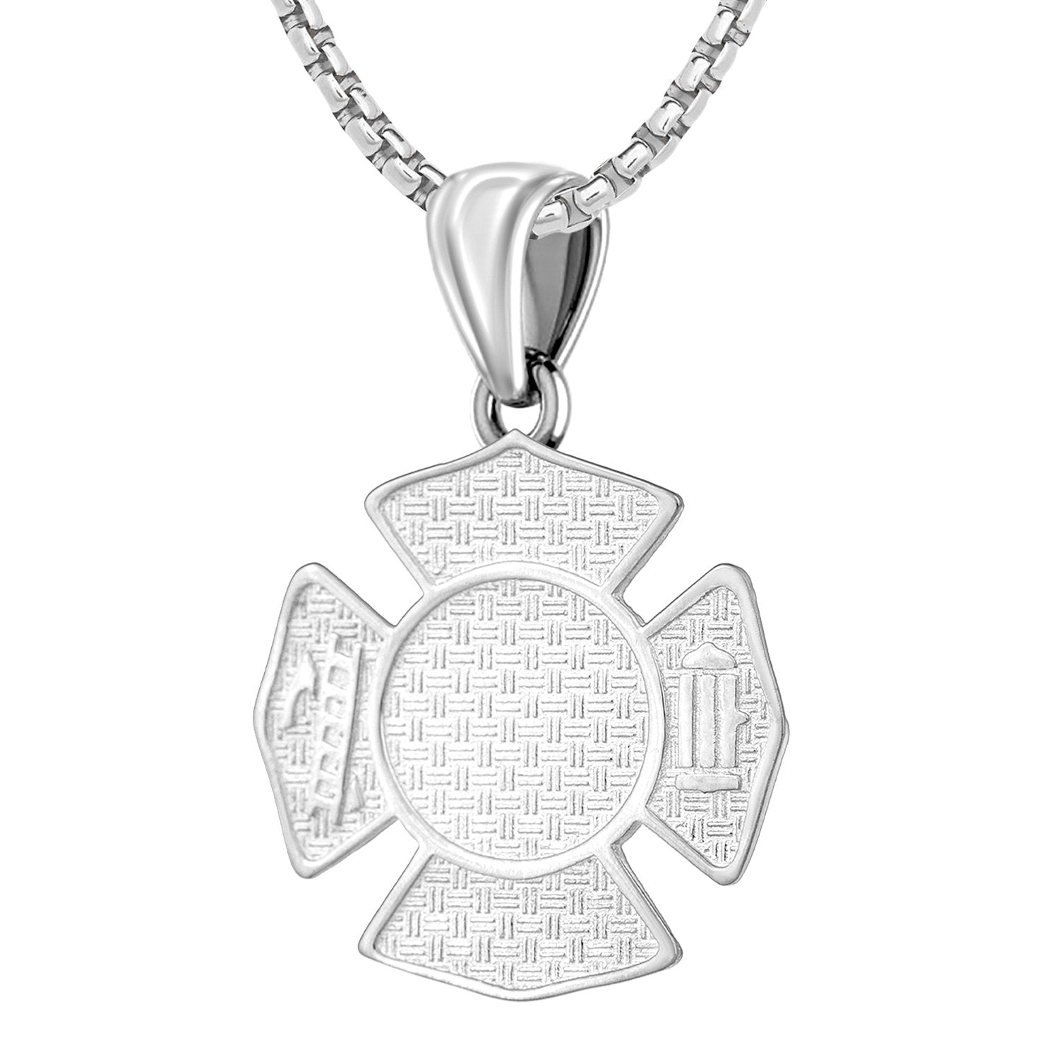 Firefighter Pendant of 26mm Length - 1mm Box Chain