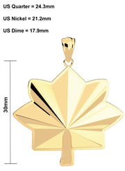 10k or 14k Yellow Gold Major USMC Officer Pendant sizes