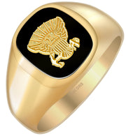 10k or 14k Yellow or White Gold US Navy USN Solid Back Ring