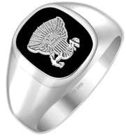 10k or 14k Yellow or White Gold US Navy USN Solid Back Ring