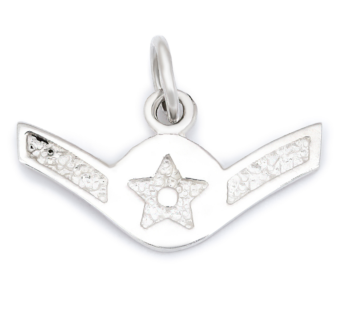 Women's Sterling Silver US Air Force Airman E-2 Rank USAF Pendant