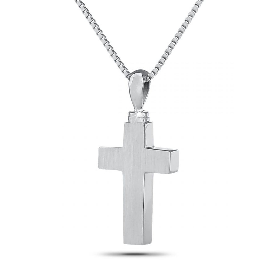 Stainless Steel Cross Cremation Pendant with Necklace