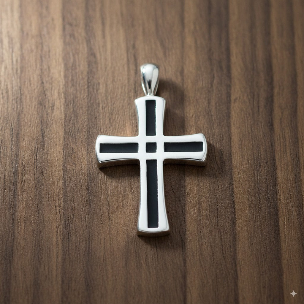 Stainless Steel Cross Cremation Pendant with Necklace