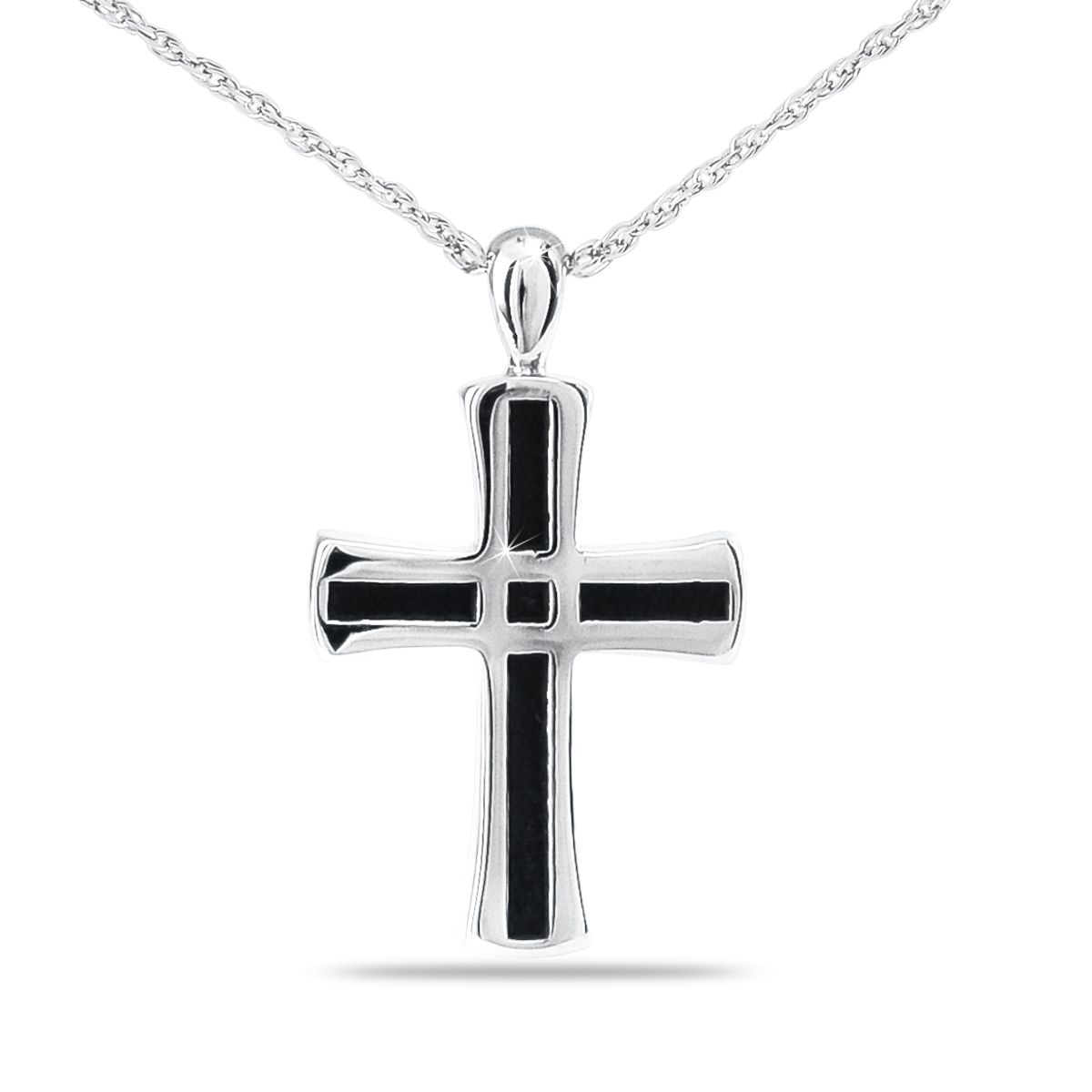 Stainless Steel Cross Cremation Pendant with Necklace