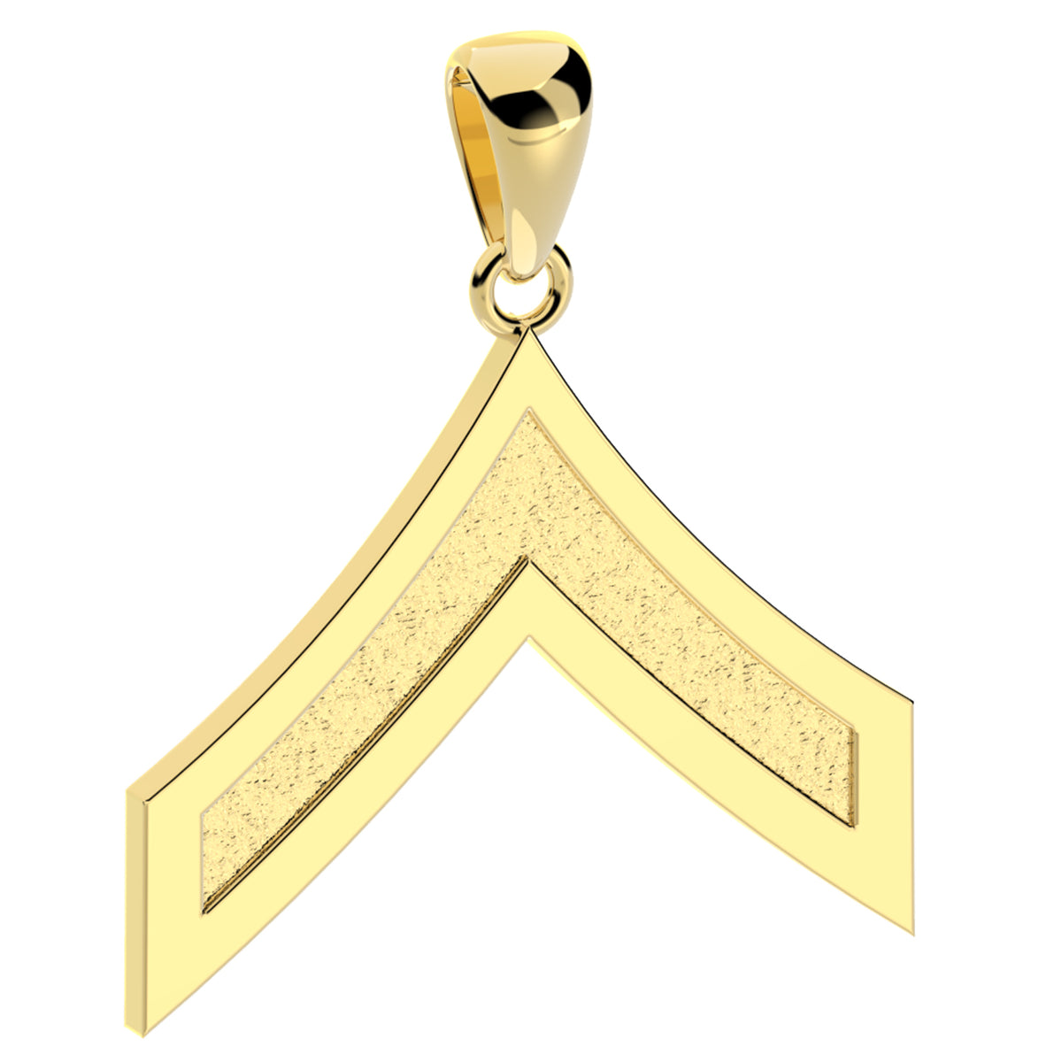 Ladies 10k or 14k Yellow or White Gold Private First Class US Marine Corps Pendant