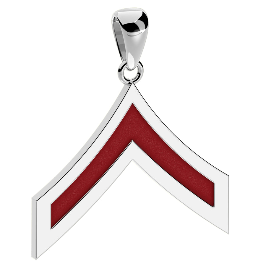 Ladies 925 Sterling Silver Private First Class US Marine Corps Pendant