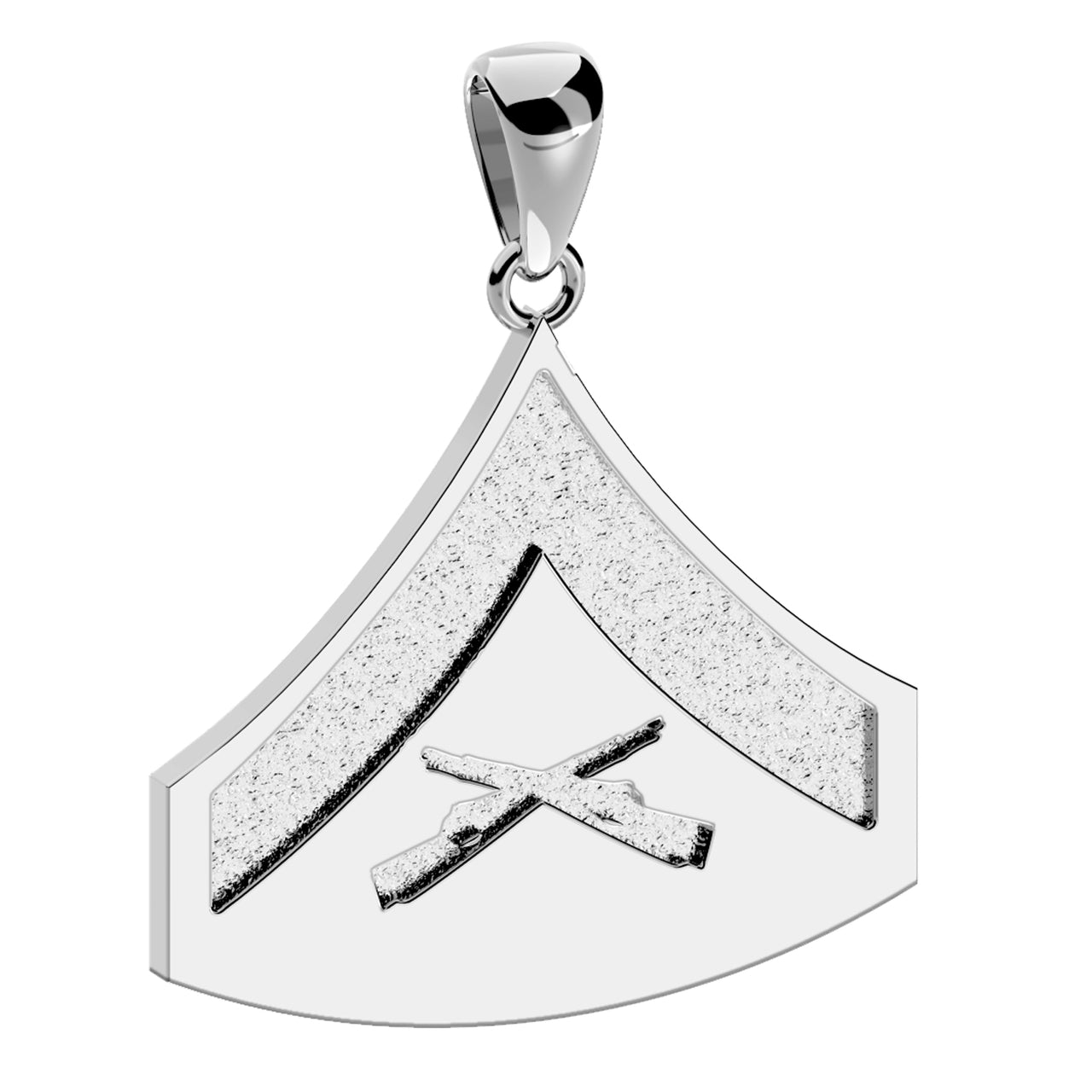Ladies 0.925 Sterling Silver Lance Corporal US Marine Corps Pendant