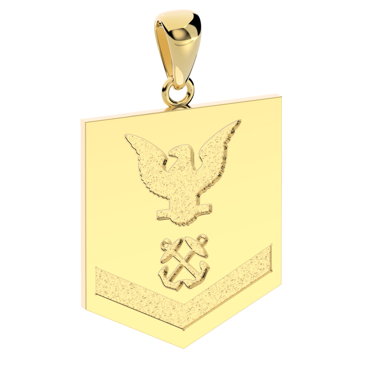 Ladies 10k or 14k Yellow or White Gold Petty Officer Third Class US Navy Pendant