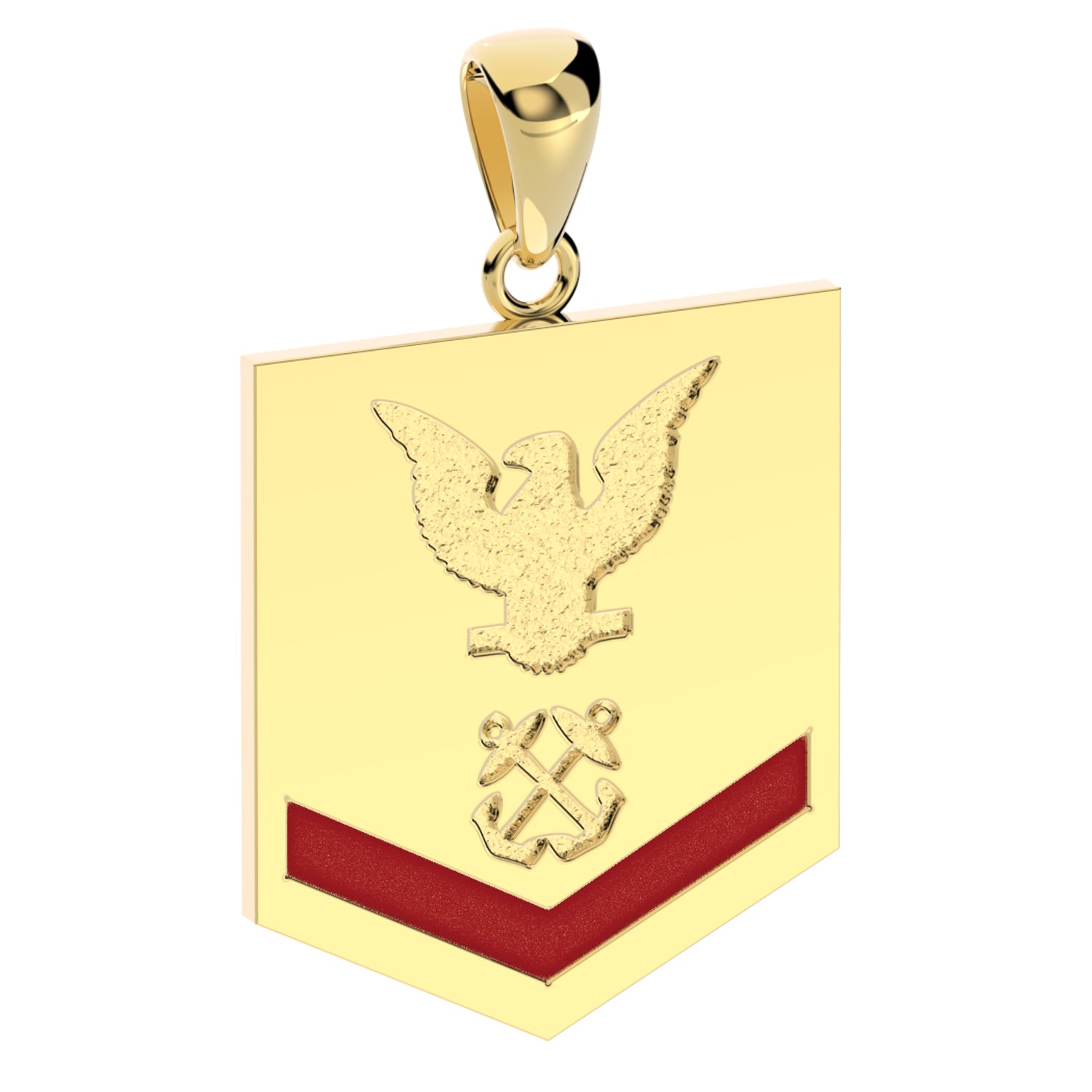 Petty Officer Third Class US Navy Pendant in Gold for Men's