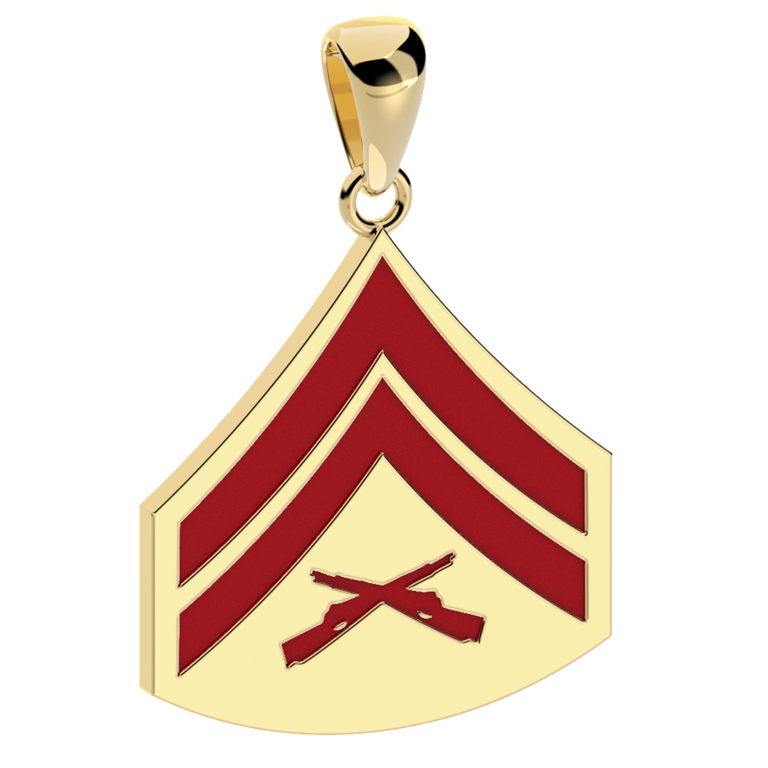 Yellow or White Gold Corporal US Marine Corps Pendant