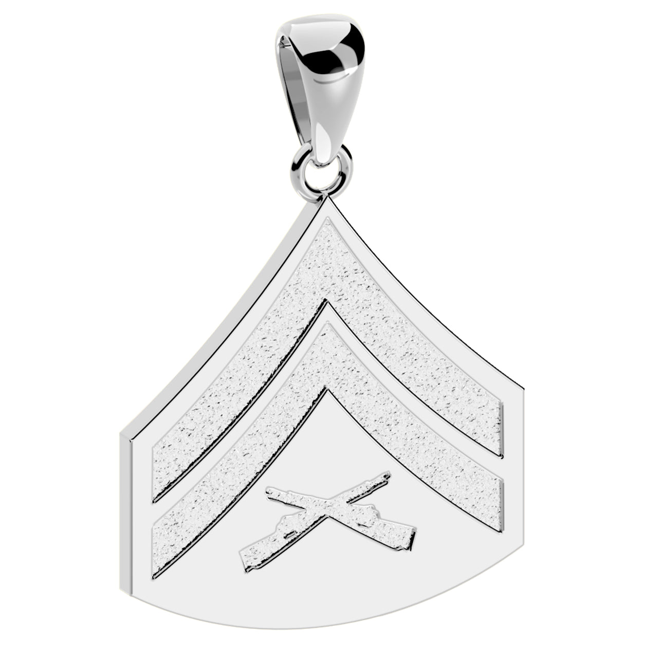 Ladies 0.925 Sterling Silver Corporal US Marine Corps Pendant