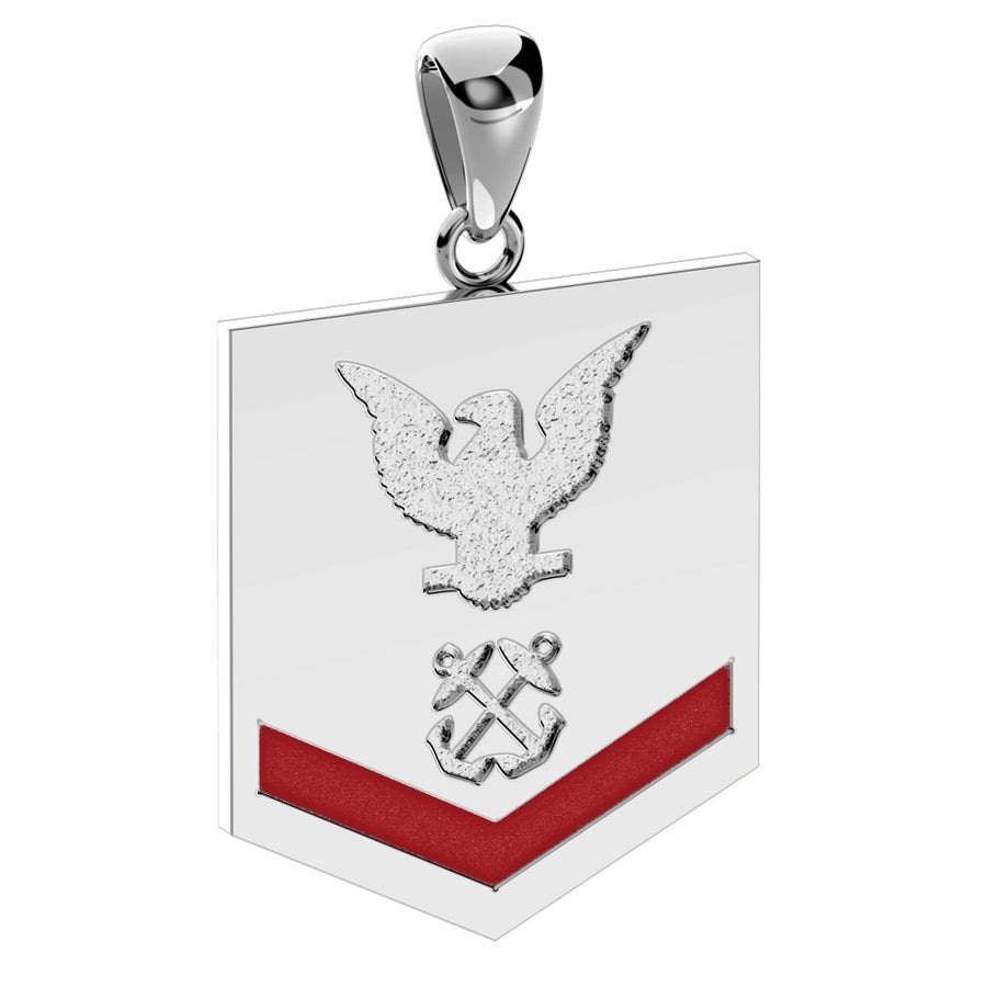 Women's Sterling Silver Petty Officer Third Class US Navy Pendant