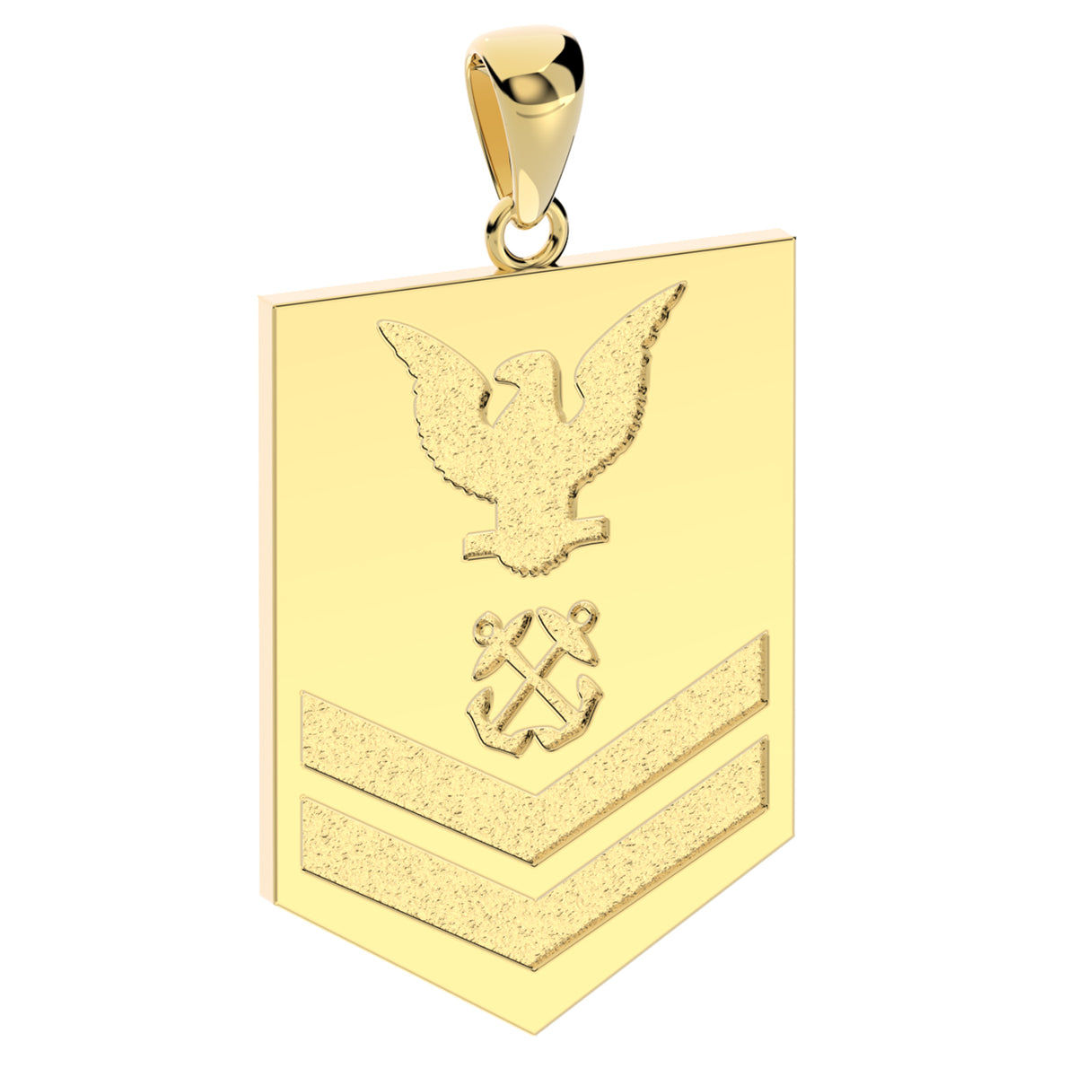 Ladies 10k or 14k Yellow or White Gold Petty Officer Second Class US Navy Pendant