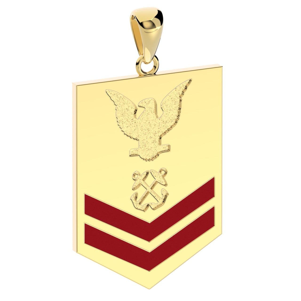 Petty Officer Second Class US Navy Pendant in Gold for Men's