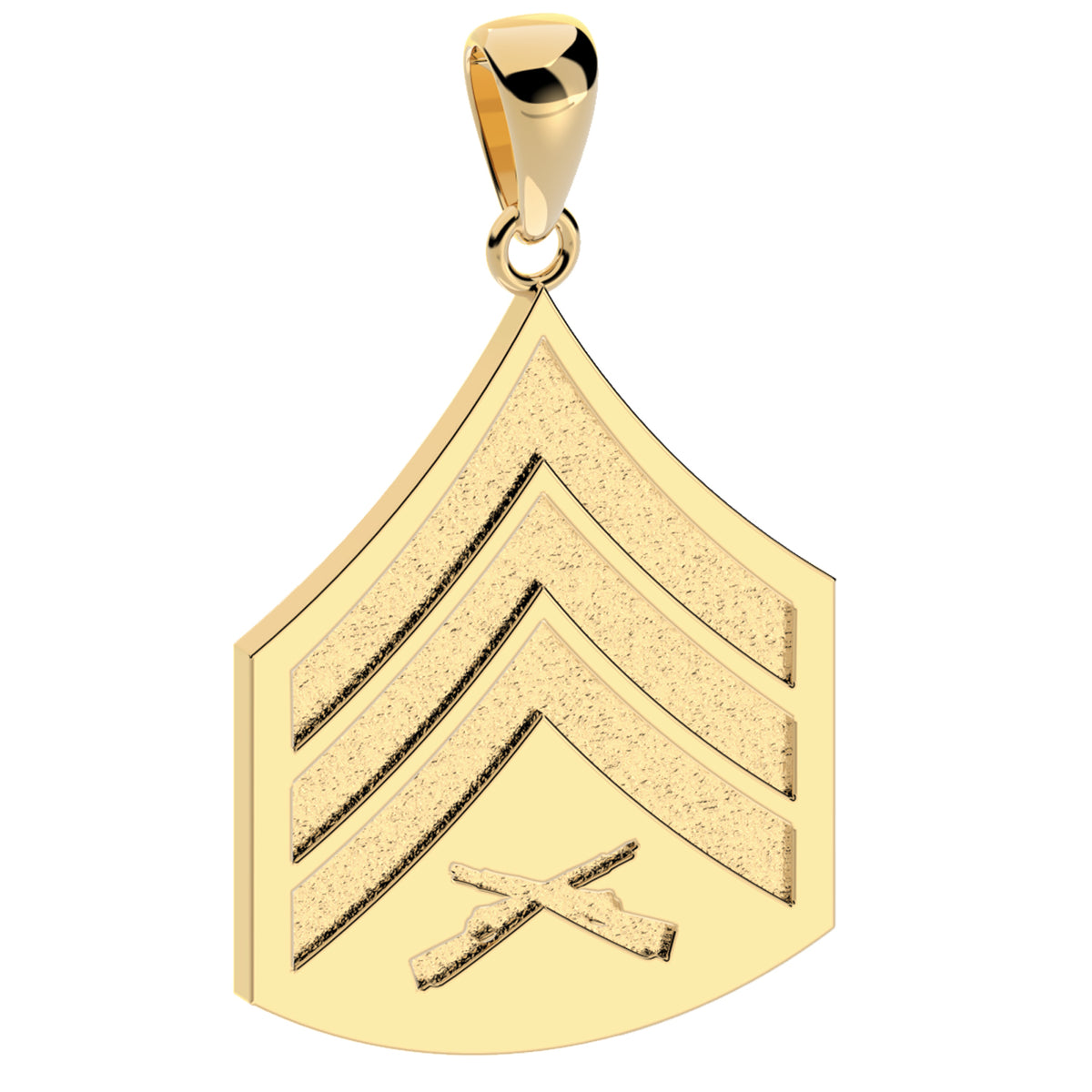 Ladies 10k or 14k Yellow or White Gold Sergeant US Marine Corps Pendant