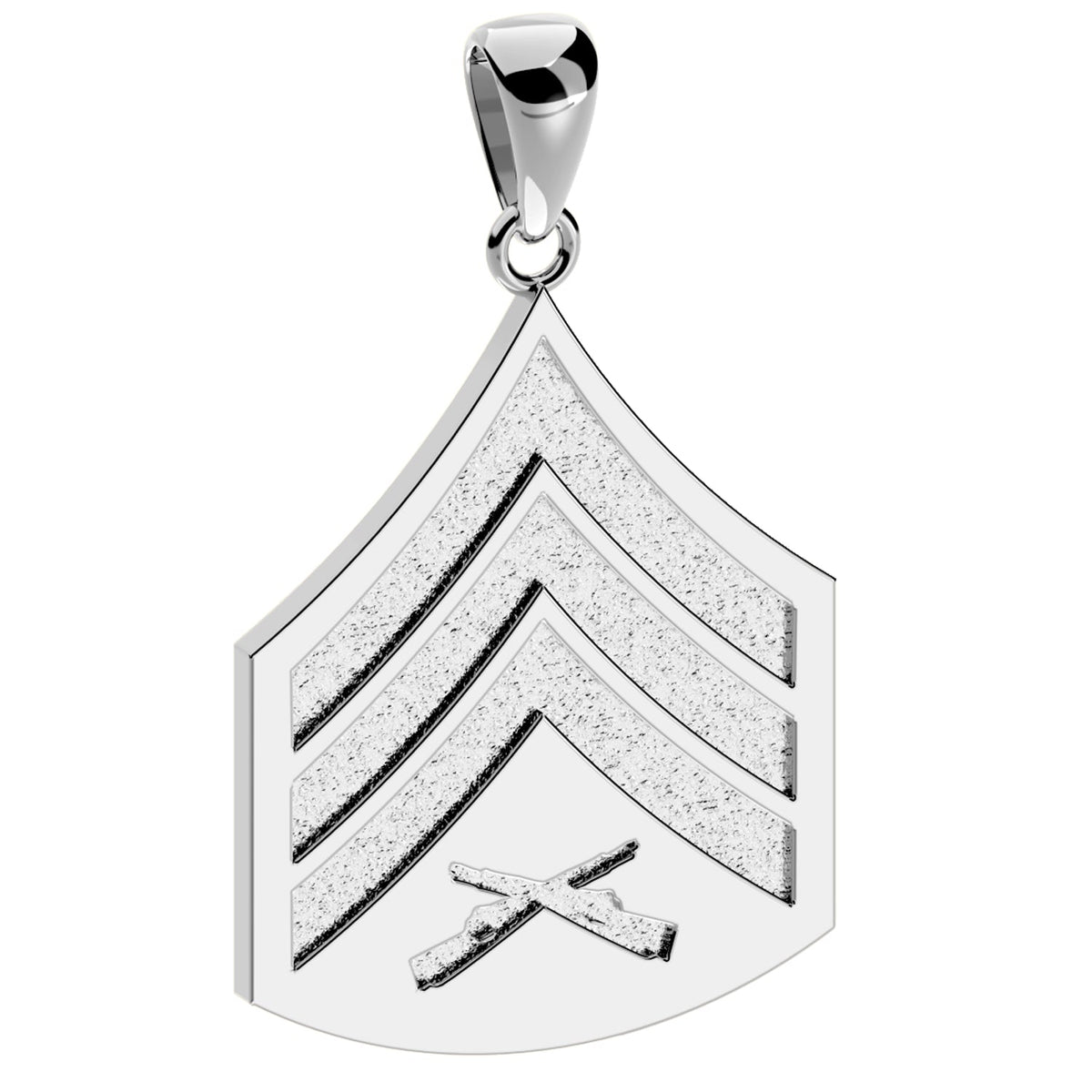 Men's 0.925 Sterling Silver Sergeant US Marine Corps Pendant