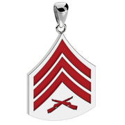 Sterling Silver Sergeant US Marine Corps Pendant