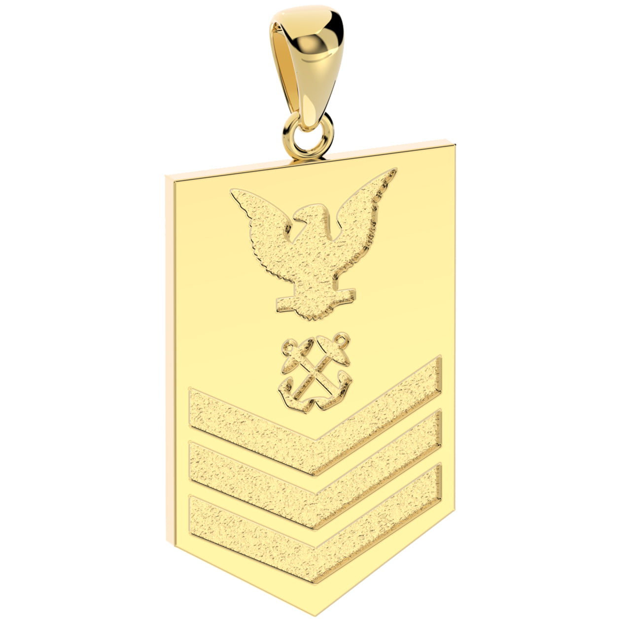 Ladies 10k or 14k Yellow or White Gold Petty Officer First Class US Navy Pendant