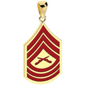 10k or 14k Yellow Gold Master Sergeant USMC Pendant