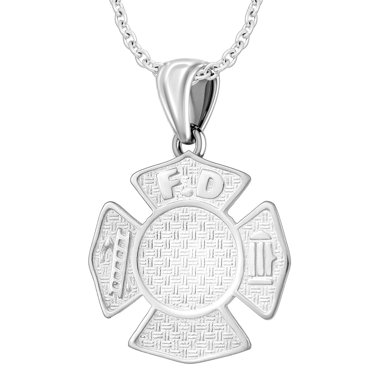 Firefighter Necklace In 925 Silver - 1.2mm Cable Chain