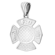 Firefighter Necklace In 925 Silver - No Chain