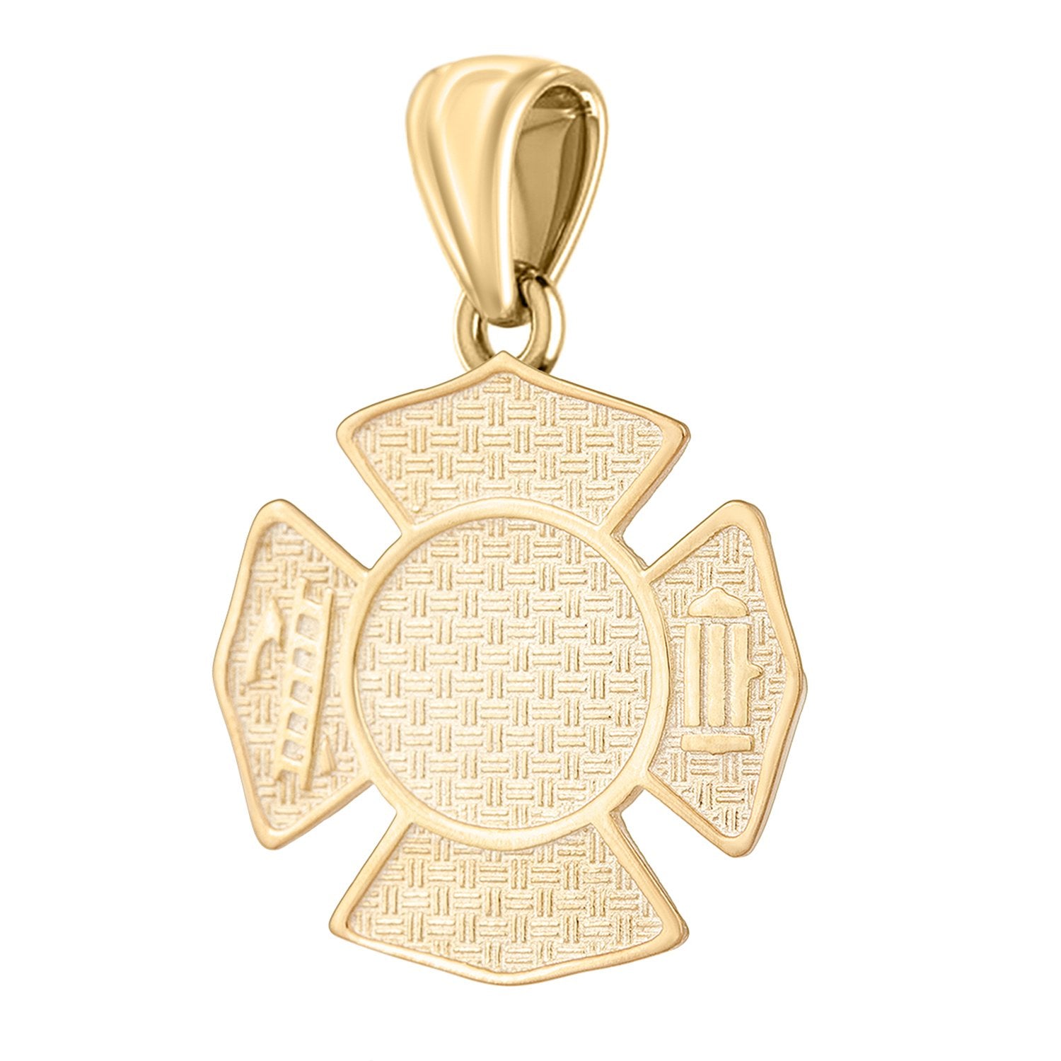Firefighter Pendant In 14K Gold - No Chain