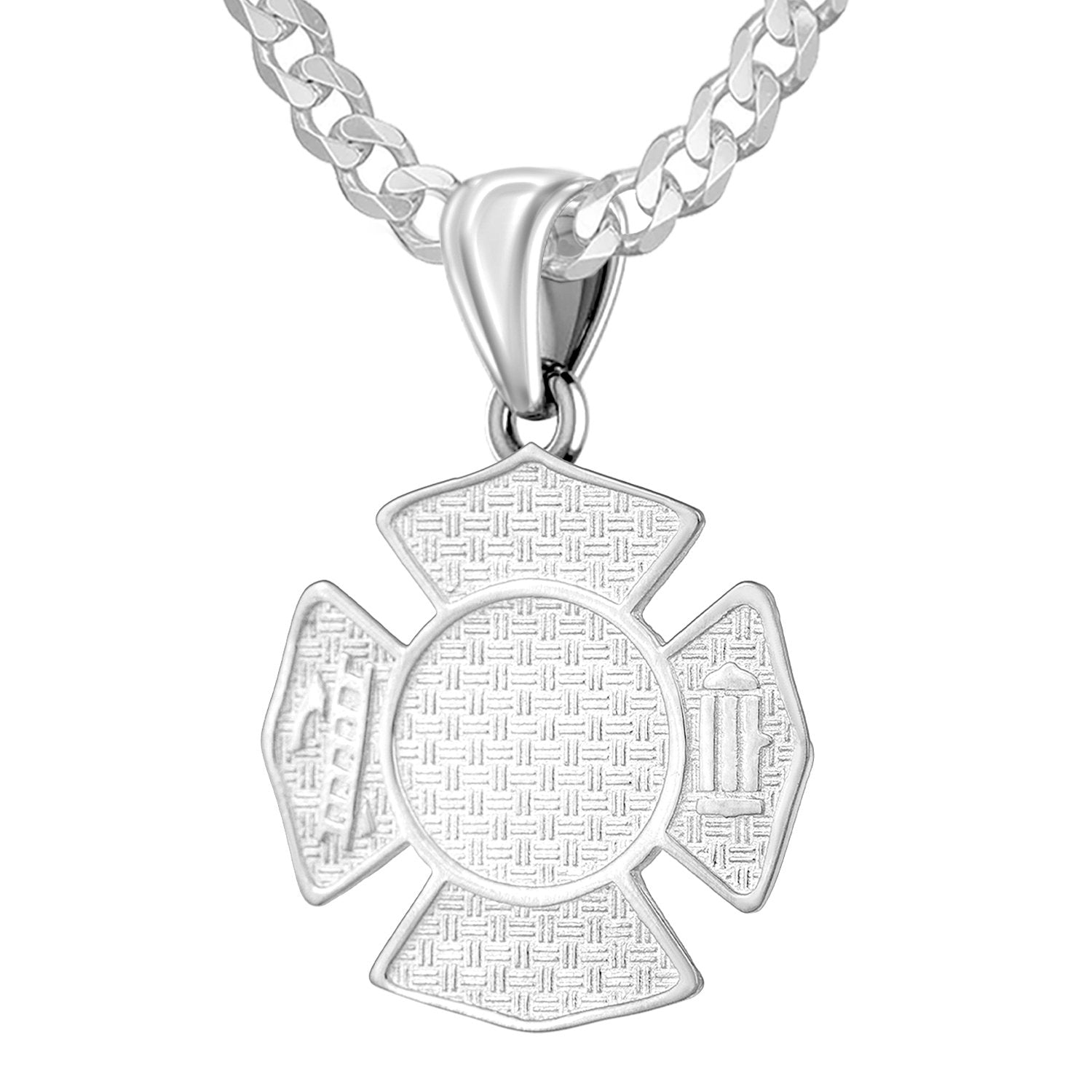 Firefighter Pendant of 26mm Length - 2.8mm Curb Chain