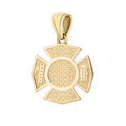Firefighter Pendant In Gold For Men - Without Chain