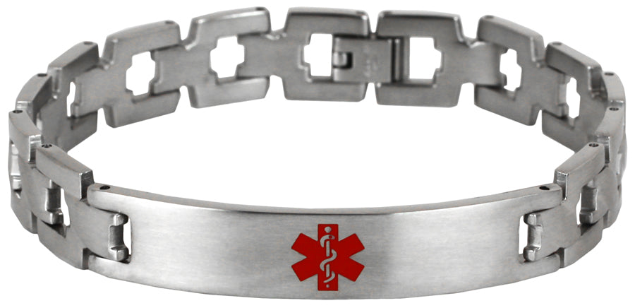 Engravable Stainless Steel Medical Alert ID Bracelet