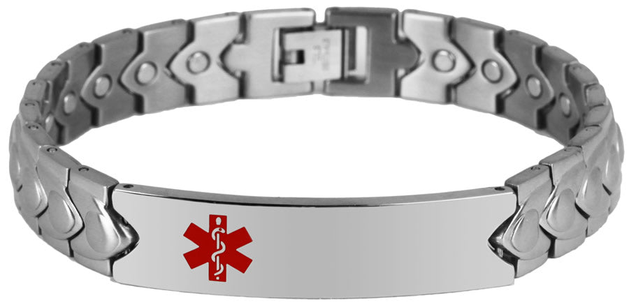 Stainless Steel Medical Alert ID Bracelet