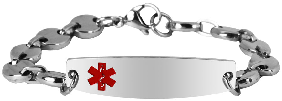 Engravable Stainless Steel Medical Alert Bracelet