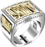 Men's Heavy Two Tone US Army Ring