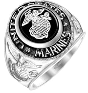 US Marine Corps Solid Gold Ring in whit colour