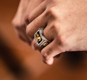 Men's Two Tone US Marine Corps USMC Ring