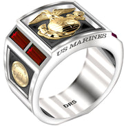 Men's Ruby US Marine Corps USMC Ring