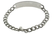 DOC TOCK Sterling Silver Bracelet in 2" x 1/2" Plate size