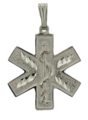 Sterling Silver Engravable Medical Alert ID Pendant