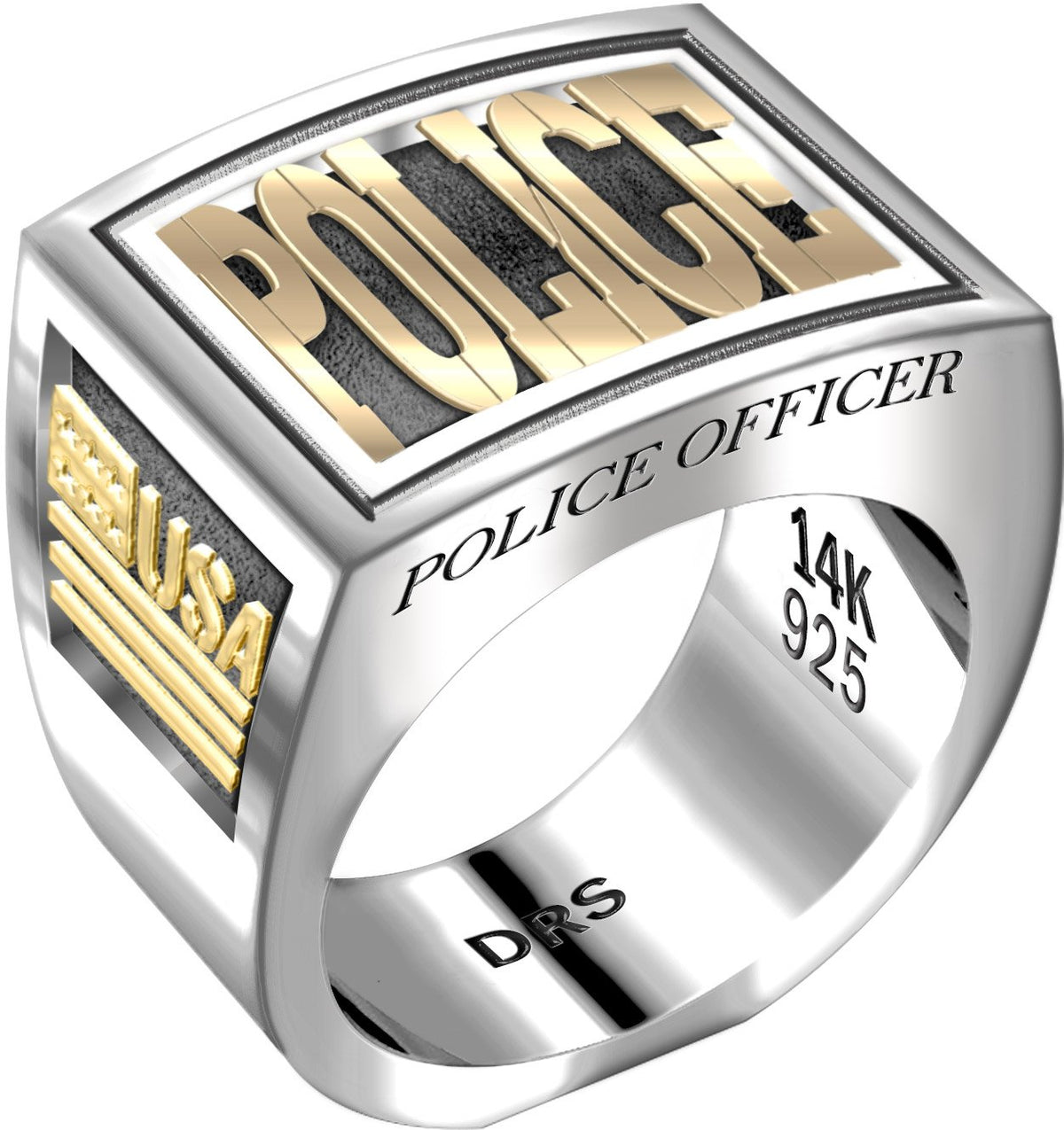 Men's Heavy Two Tone Band Ring